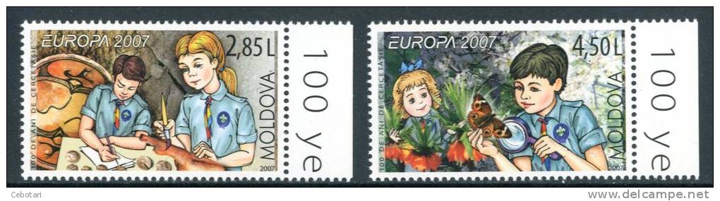 MOLDAVIA / MOLDOVA 2007** - Europa 2007 "Scouts" - 2 Val. MNH Come Da Scansione - 2007