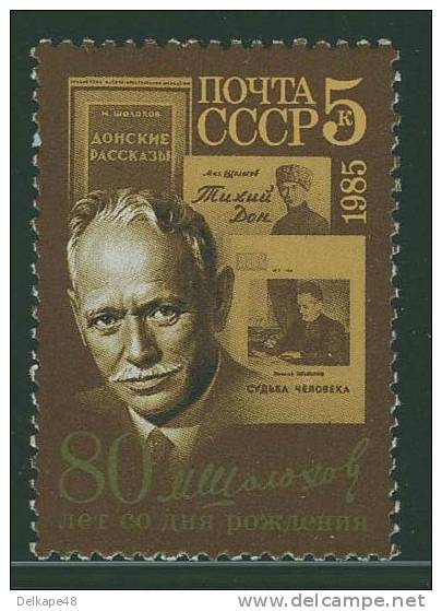 Soviet Unie CCCP Russia 1985 Mi 5509 ** - M.A. Scholochow (1905-1984) - Schrijver / Writer / écrivain / Schriftsteller - Schrijvers