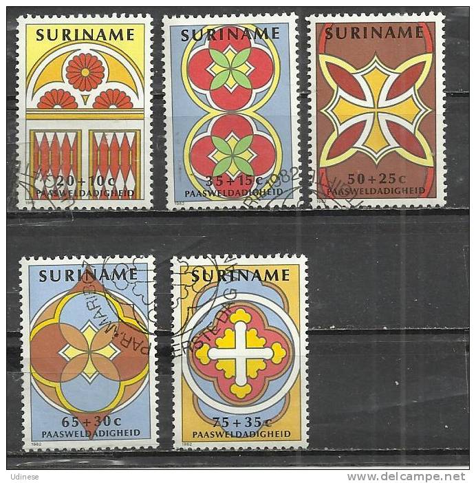 SURINAME 1982 - EASTER - CPL. SET - USED OBLITERE GESTEMPELT USADOS - Easter