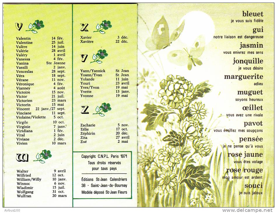 Calendrier Publicitaire Petit Format 1980 - Micky Fleurs 75011 Paris - 16 Pages - - Small : 1971-80