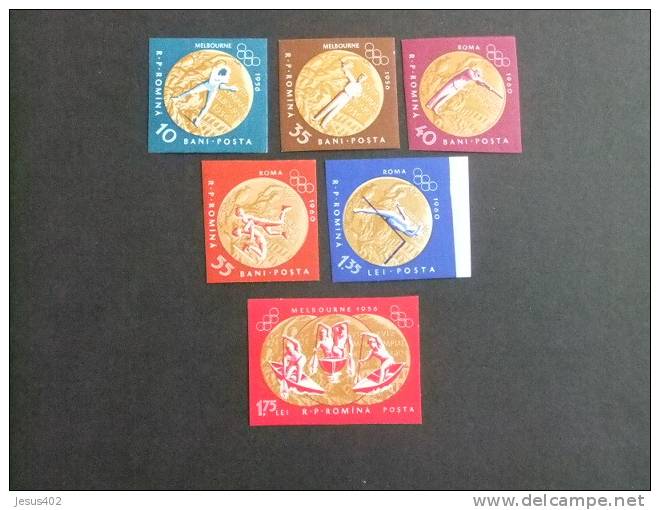 RUMANIA  YV 1804 -1813 ** MNH SIN DENTAR  JUEGOS OLIMPICOS  MELBOURNE 1956 - Sommer 1956: Melbourne