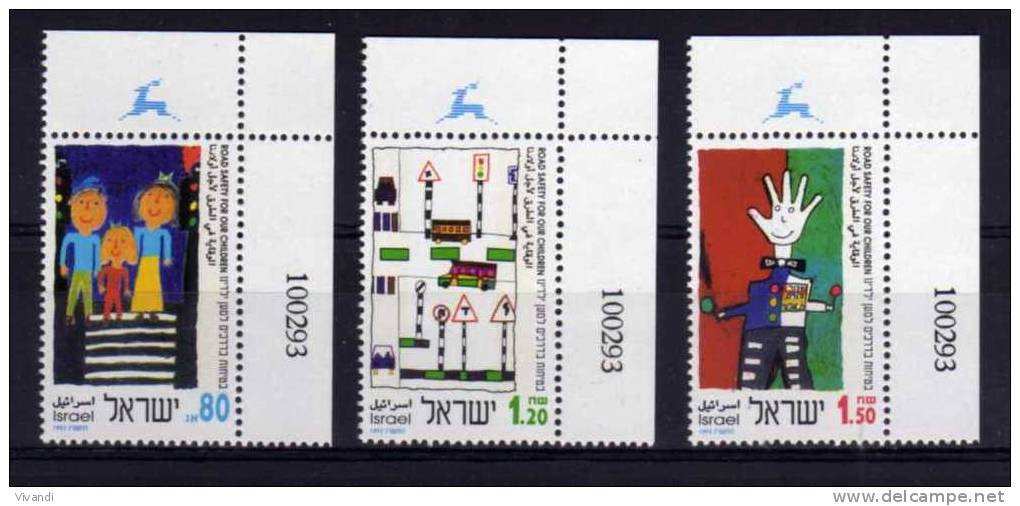 Israel - 1993 - Road Safety - MNH - Unused Stamps (with Tabs)