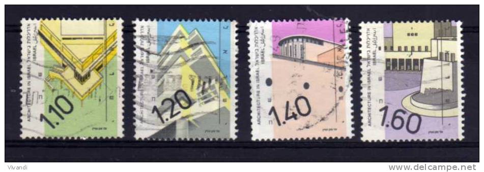 Israel - 1990 - Archetecture (Part Set) - Used - Used Stamps (without Tabs)