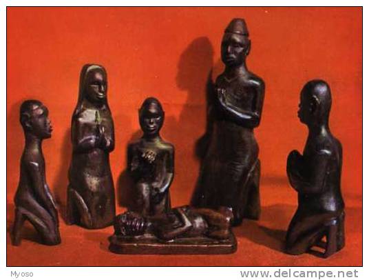 Art Chretien D'Afrique Tchad Cerche Sculptee Par Mathias Goyo A Fort Archambault - Tchad