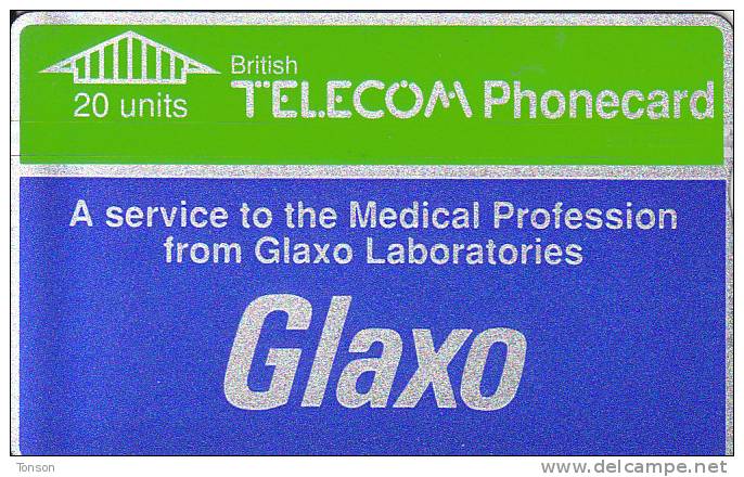 United Kingdom, BTM-001, Medical Cards, Glaxo.  Catalogued At £30 - BT Medizinische