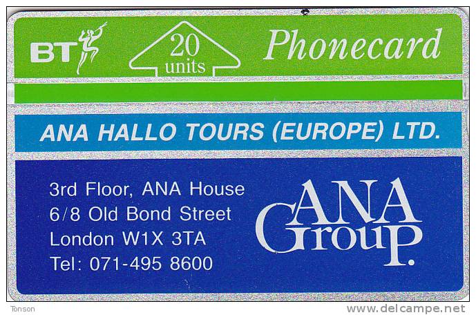 United Kingdom, BTP-049,  Ana Hallo Tours,  Mint. Only 4500 Issued, Catalogued At £5 - BT Emissioni Private