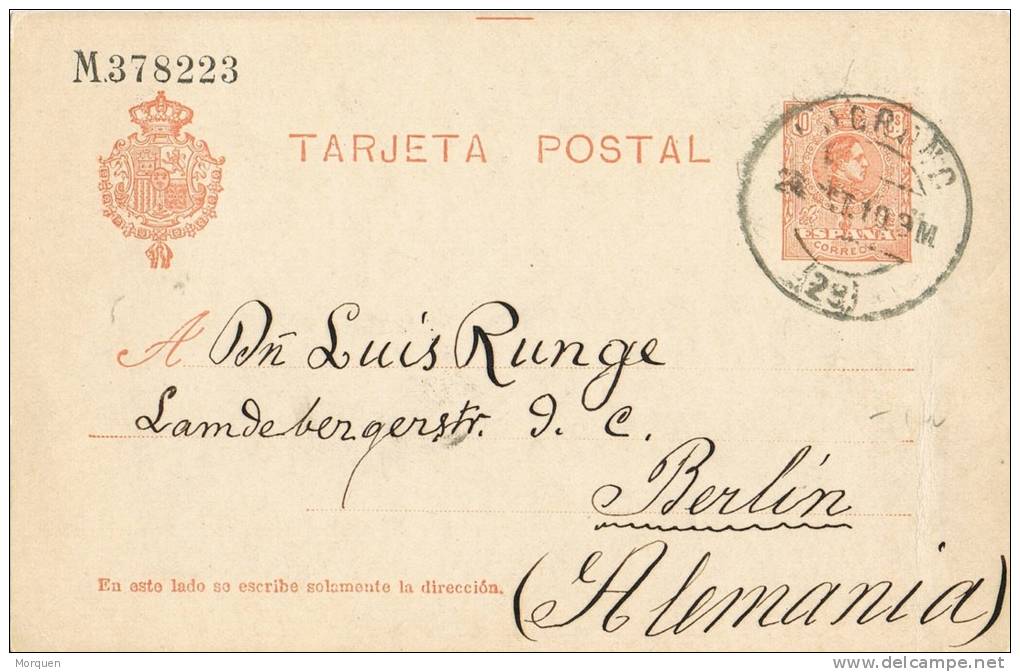 Entero Postal OYON (Alava) 1910. Alfonso XIII, Fechador LOGROÑO - 1931-....