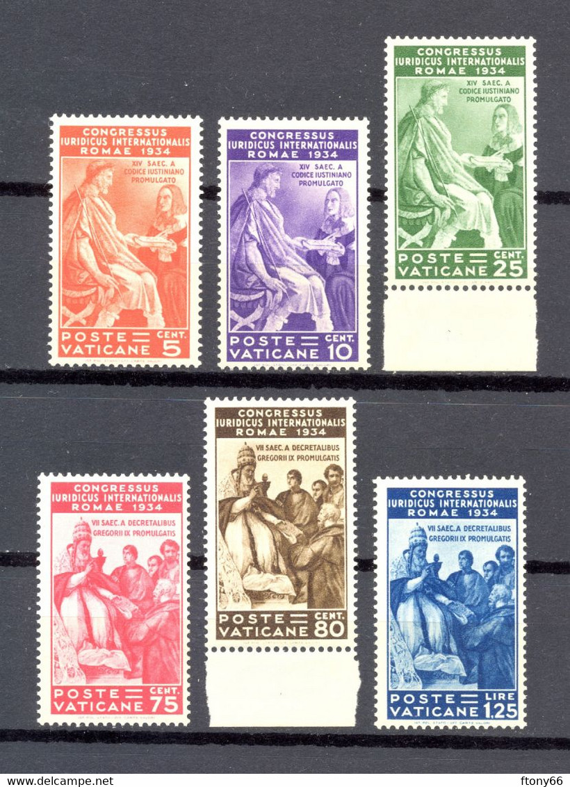 MIC 1935 Congresso Giuridico Internazionale Serie Completa 6 Val. Sassone Nn. 41/46 MNH** [LEGGI] - Ungebraucht