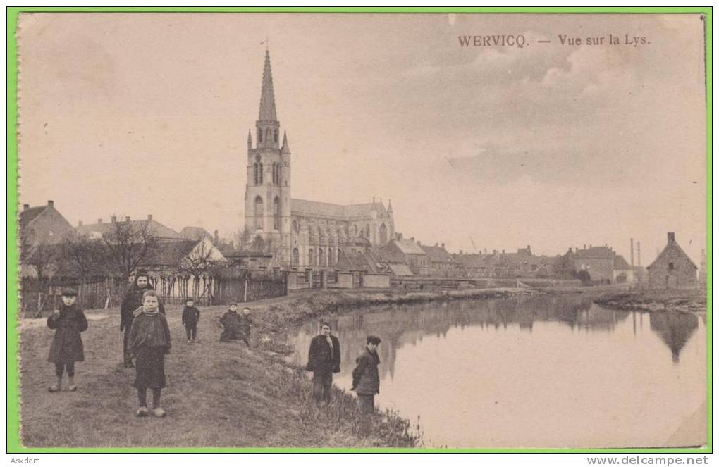 Werviq - Wervik.  Vue Sur La Lys - De Leie -1916  T.B - Wervik