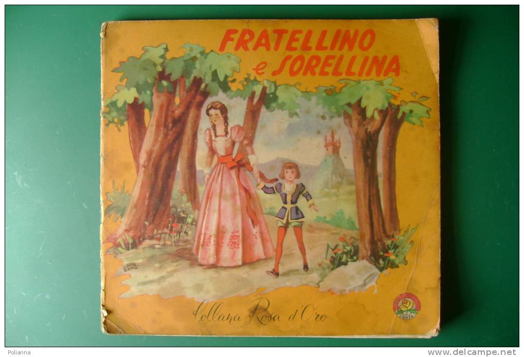 PEY/40 Collana Rosa D'Oro Serie Teatrino FRATELLINO E SORELLINA Anni '50/Ill.Cappadonia - Antiguos