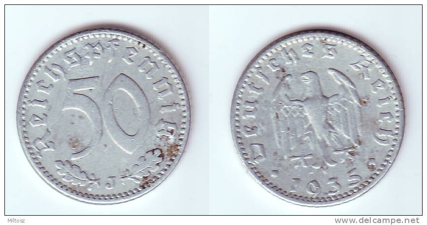 Germany 50 Reichspfennig 1935 J - 50 Reichspfennig
