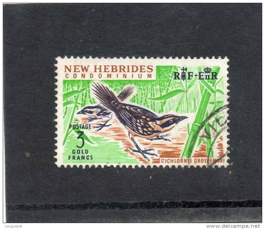 NOUVELLES-HEBRIDES : Oiseau : Cichlornis Grosvenori  (Mégalure De Gilliard) - Passereau - - Used Stamps