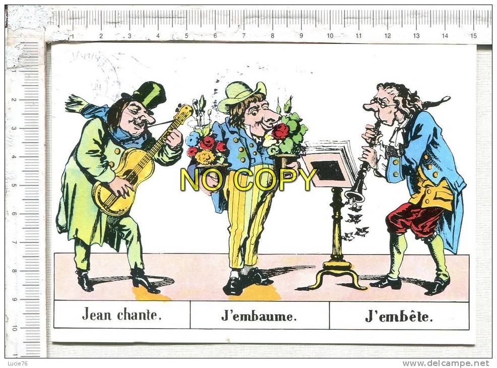 CARICATURES   -  Extrait De  " L'Illustre Famille Des Jean " -  Jean Chante - J'Embaume - J'Embête - Autres & Non Classés