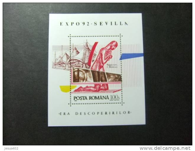 RUMANIA 1992  YV 219**  BLOC   EXPOSICION  UNIVERSAL EN SEVILLA - 1992 – Sevilla (Spanje)