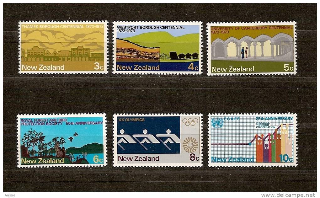 Nouvelle-Zelande New Zealand 1973 Yvertn° 580-85 *** MNH Cote 5,25 Euro - Nuevos