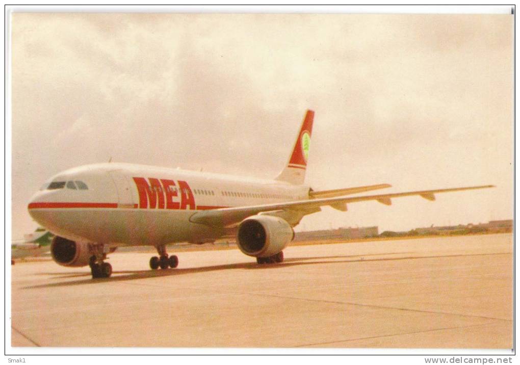 TRANSPORT AIRPLANE MEA AIRBUS A310 GERMANY BIG CARD OLD POSTCARD - 1946-....: Moderne