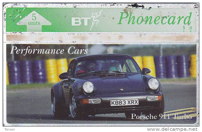 United Kingdom, BTG-260, Performance Cars (3) Porsche 911 Turbo,  Mint,  Only 500 Issued, Catalogued £15 - BT Emissions Générales