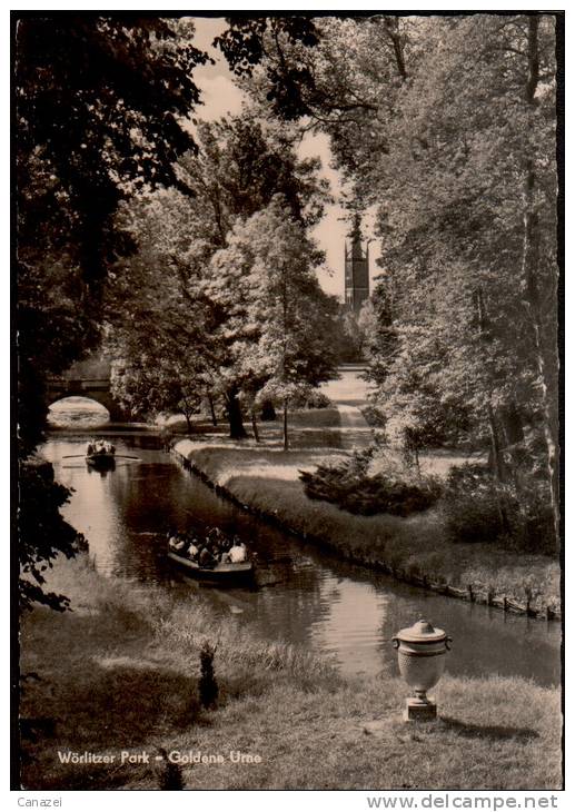 AK Wörlitz, Wörlitzer Park, Goldene Urne, Ung, 1962 - Woerlitz