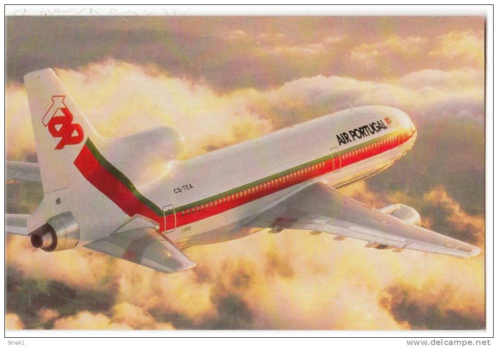 TRANSPORT AIRPLANE TRISTAR 500 TAP AIR PORTUGAL OLD POSTCARD - 1946-....: Moderne