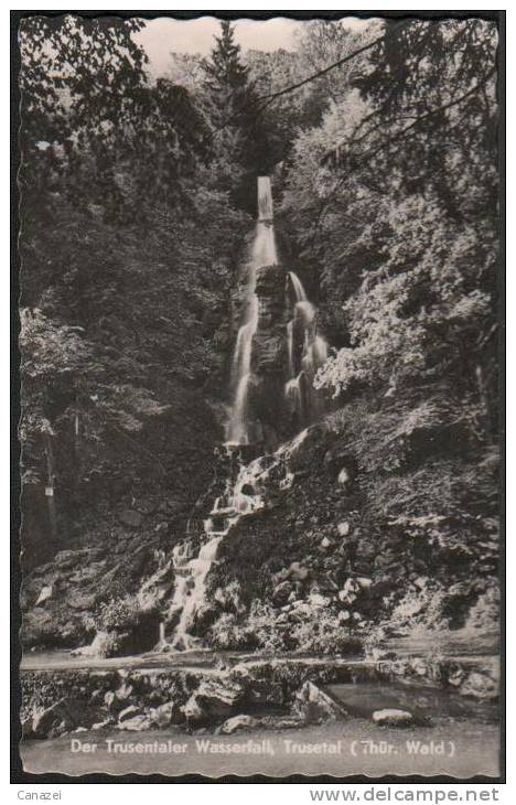 AK Trusetal, Trusetaler Wasserfall, Ung, 1962 - Bad Liebenstein