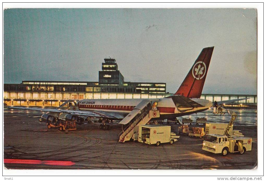 TRANSPORT AERODROME MONTREAL CANADA OLD POSTCARD 1969. - Aerodrome