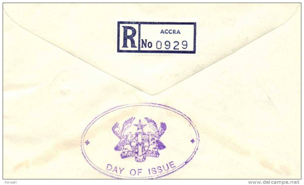 Ghana 1961 Mi. 106-108 Registered FDC, President Nkrumah, Globe, Textile - Ghana (1957-...)