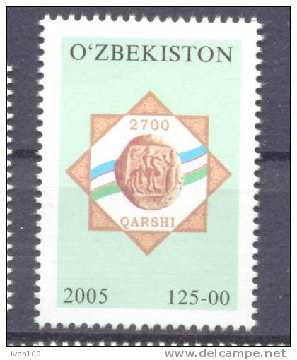 2005. Uzbekistan, 2700y Of Qarshi, 1v,  Mint/** - Uzbekistán