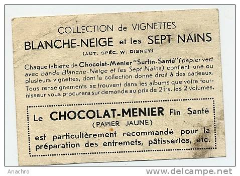 Image BLANCHE NEIGE Et Les 7 NAINS N° 110 / Chocolat MENIER WALT DISNEY - Menier