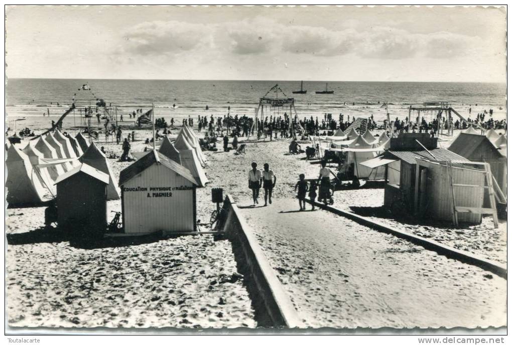 CPSM 85 ST JEAN DE MONTS LA PLAGE 1954 - Saint Jean De Monts