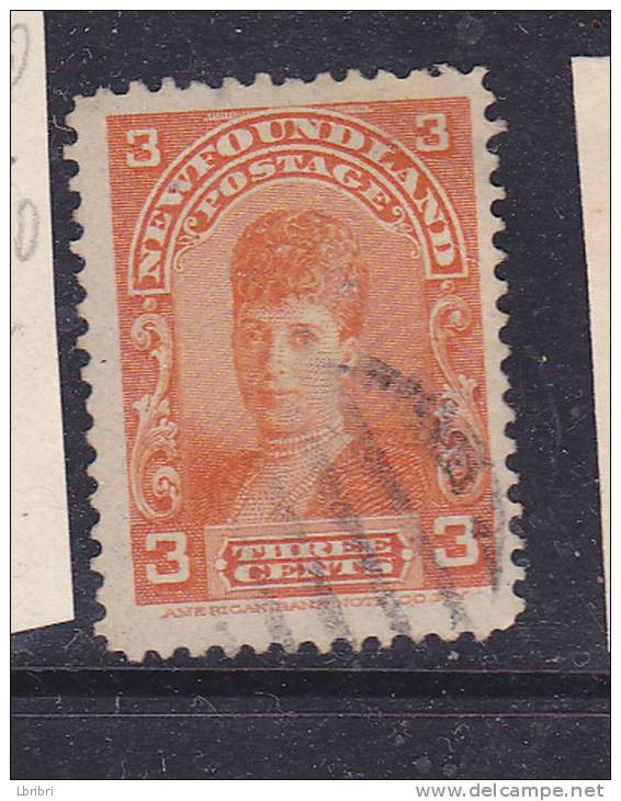 CANADA TERRE NEUVE N° 68 3C ORANGE PRINCESSE ALEXANDRA OBL - 1908-1947