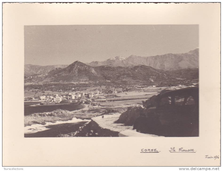 PHOTO Grande Qualité @ ILE ROUSSE ( Corse ) Vue Plongeante En 1936 @ N° 20 - Lieux