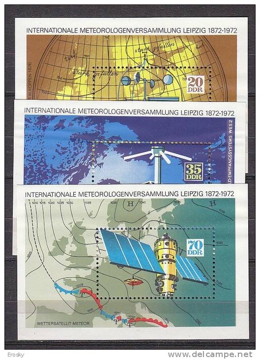 B1697 - ALLEMAGNE ORIENTALE DDR BF Yv N°29/31 ** METEOROLOGIE - 1971-1980