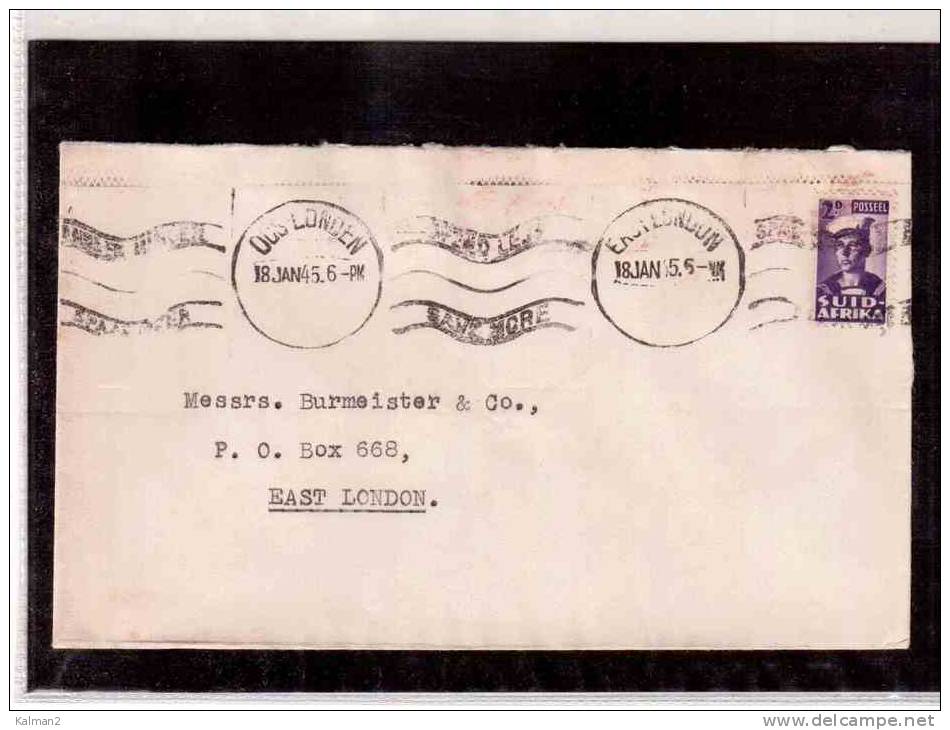 TEM8116  -   SOUTH AFRICA STORIA POSTALE    /   EAST LONDON  18.1.1945 - Cartas