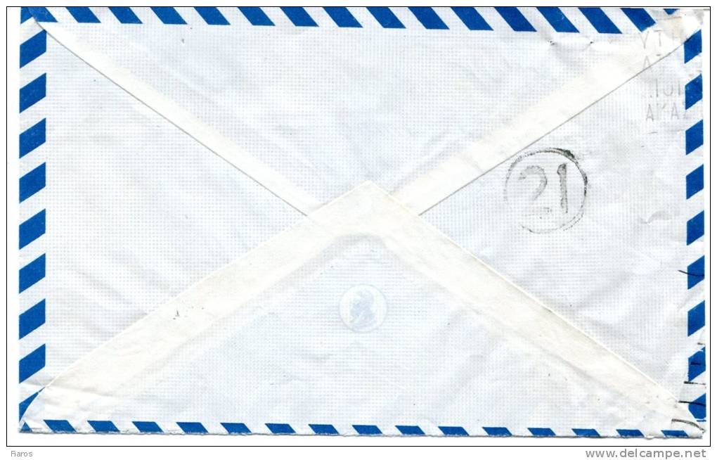 Greece- Air Mail Cover Posted From Irakleion-Crete [7.8.1959 Machine] To Lawyer/Athens - Tarjetas – Máximo