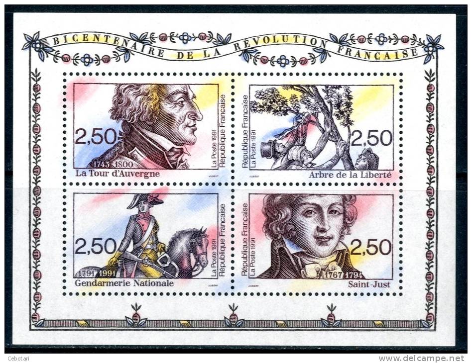 FRANCIA / FRANCE 1991** - Bicentenario Rivoluzione Francese -  Block MNH Come Da Scansione - Rivoluzione Francese