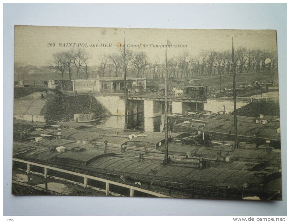 SAINT-POL-sur-MER  (Pas-de-Calais)  :  Le  CANAL  De Communication - Saint Pol Sur Ternoise