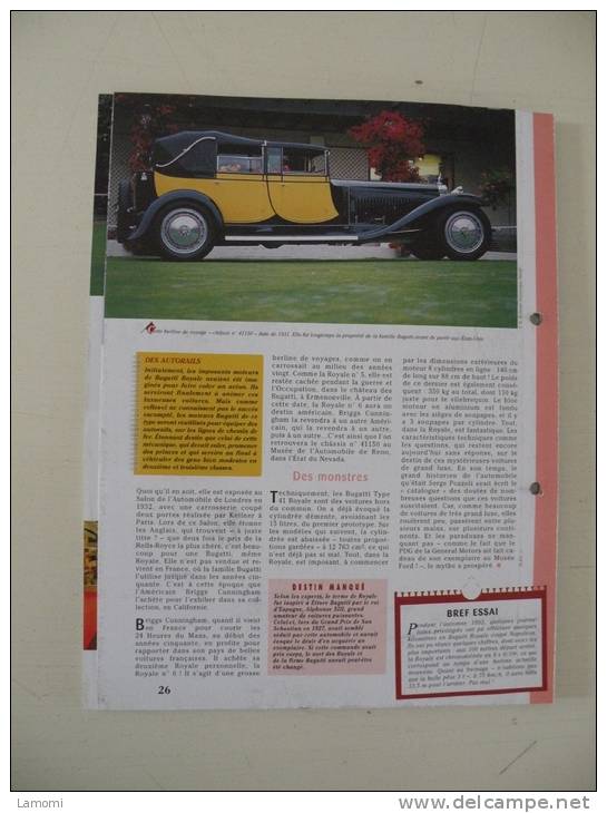 Fiche Technique Bugatti Royale 1927 Une Pure Folie - Cars