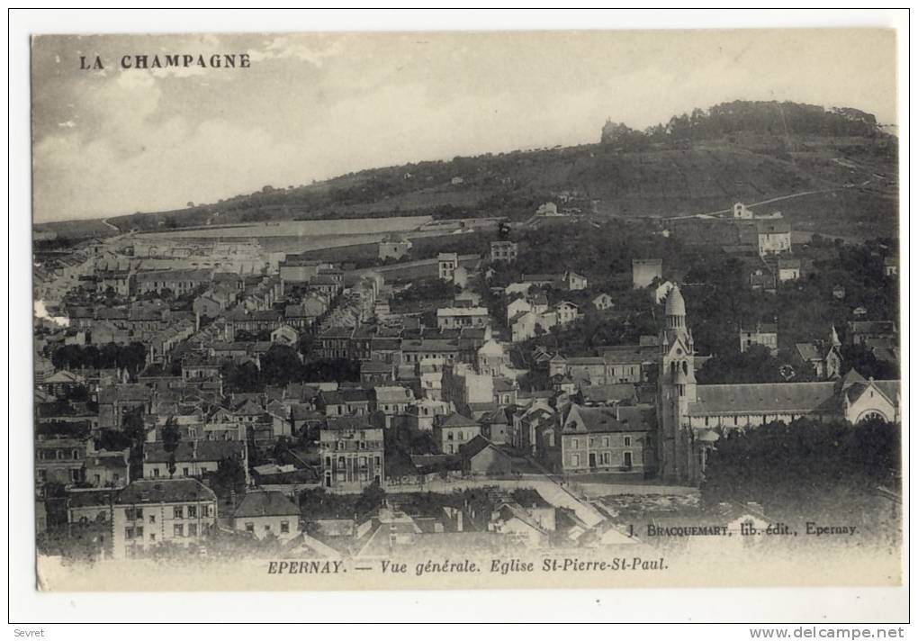 EPERNAY  - Vue Générale - Eglise St Pierre - St Paul. - Epernay
