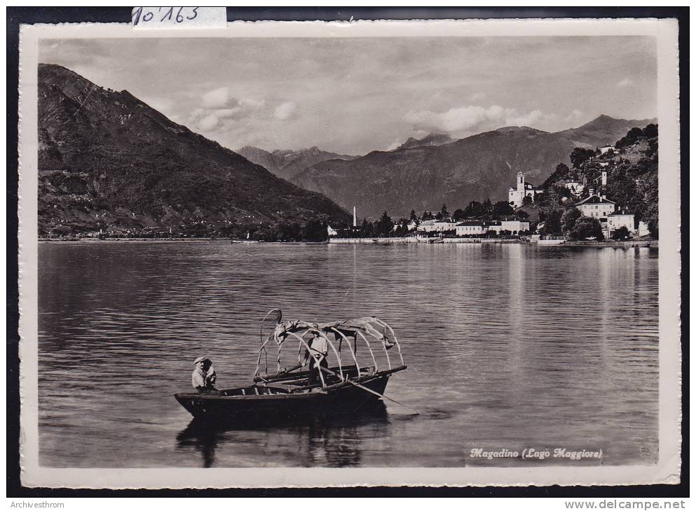 Magadino - Lago Maggiore - Barca E Pescatori Ca 1946 ; Form. 10 / 15 (10´163) - Magadino