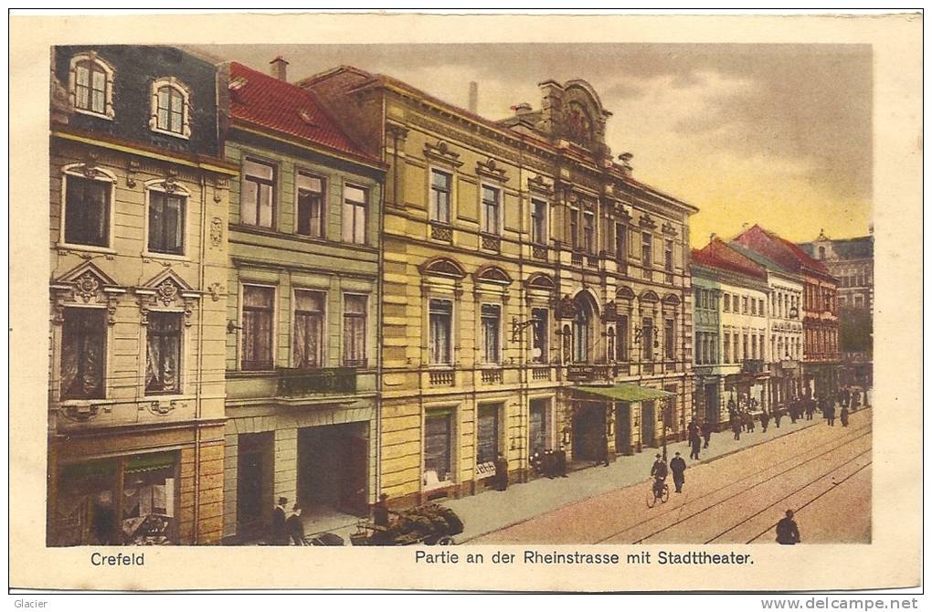 CREFELD - Partie An Der Rheinstrasse Mit Stadttheater - J.W.B. N° 114 - Krefeld