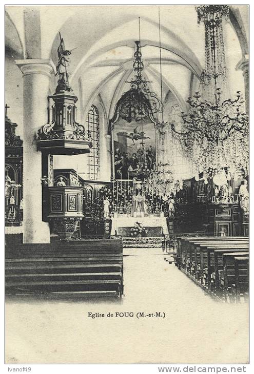 54 - FOUG - Intérieur De L'église 1915 - Foug