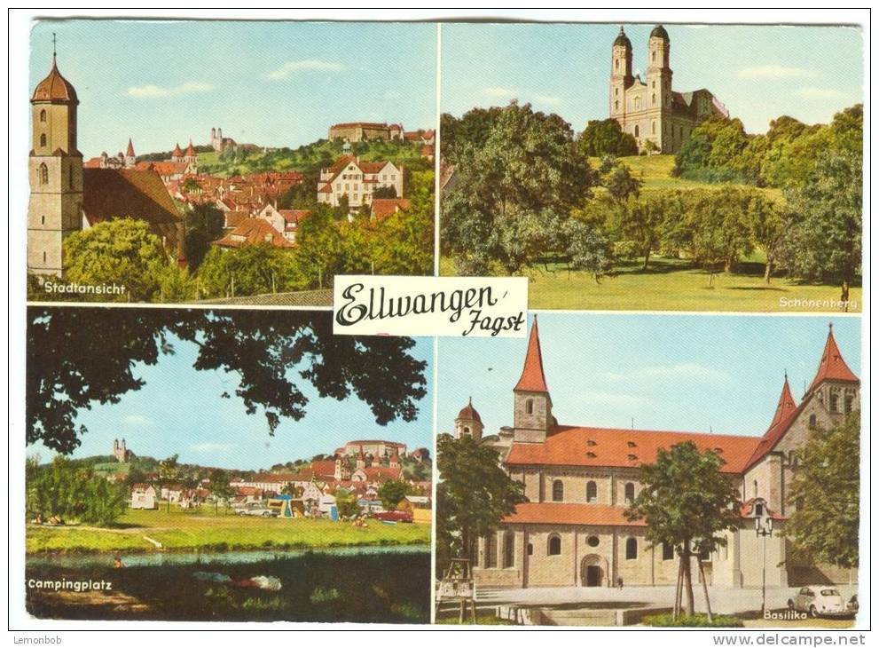 Germany, Ellwangen Jagst, Multi View, Marked Unused Postcard [12249] - Ellwangen