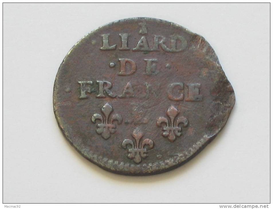 LOUIS XIV -  Liard De France -  D ( Tours) - 1715-1774 Luis XV El Bien Amado