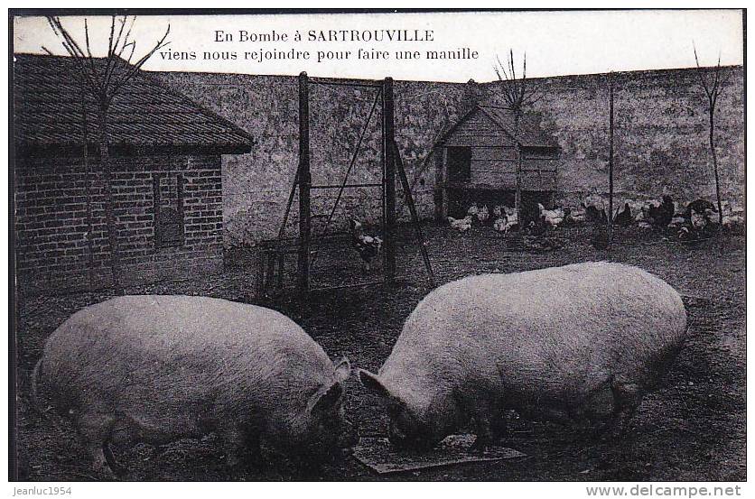 SARTROUVILLE EN BOMBE CARTE TRES RARE - Sartrouville