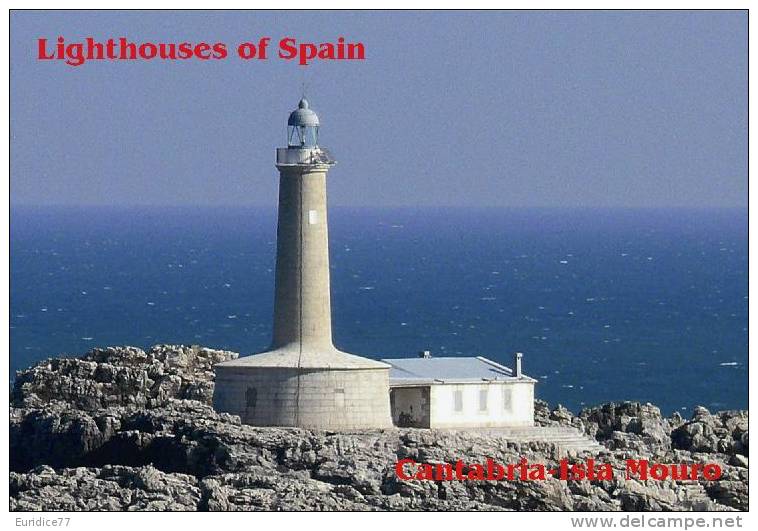 Lighouses Of Spain - Cantabria/Isla Mouro Postcard Collector - Lighthouses