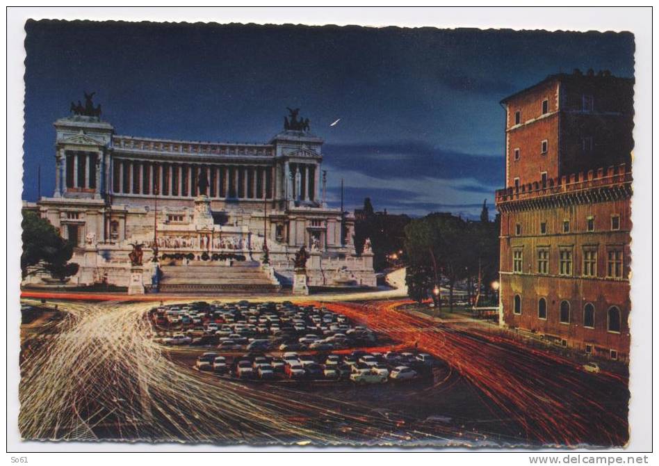 1767.  Roma Di Notte - Piazza Venezia E Monumento A Vittorio Emanuele II - Orte & Plätze