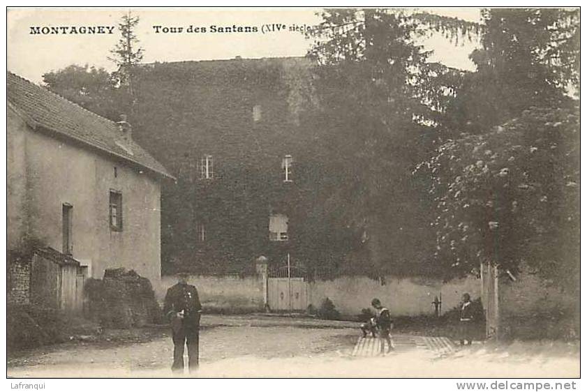 Doubs -ref A458- Montagney - Tour Des Santans -14eme Siecle  - Carte Bon Etat - - Andere & Zonder Classificatie