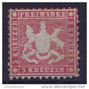 Deutschland: Württemberg Mi.26 MH No Gum /(*) - Nuovi