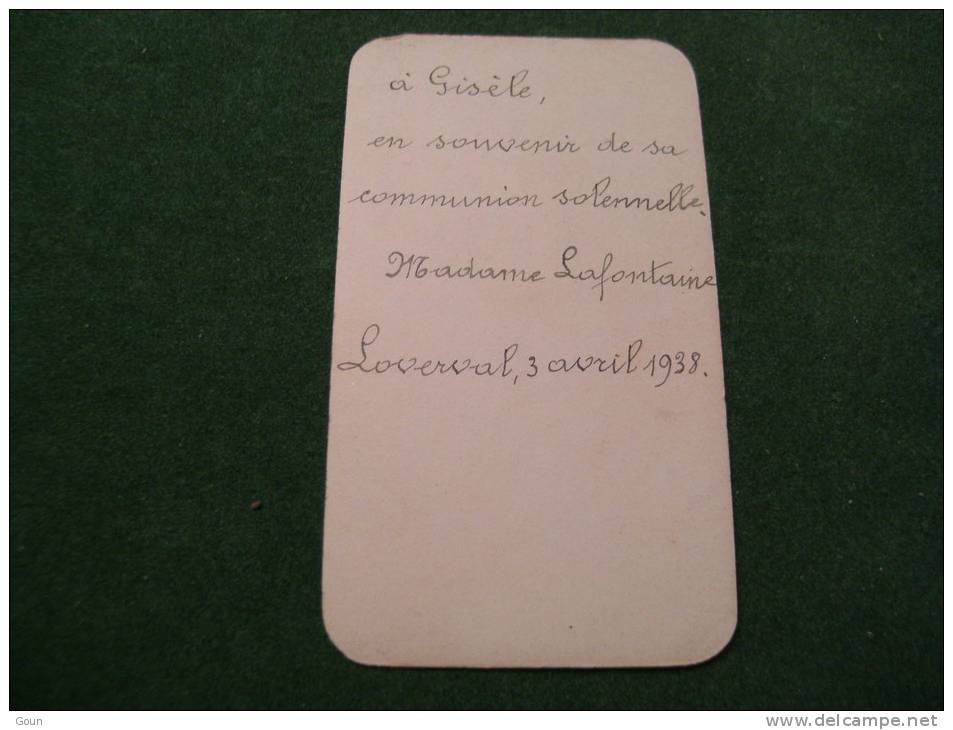 A-3-2-105 Souvenir Communion Lafontaine 1938 Loverval - Kommunion Und Konfirmazion