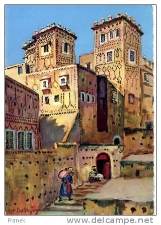 MAR242 - OUARZAZATE - Palais Du Khalifa - Gouache De Batelyre - Other & Unclassified